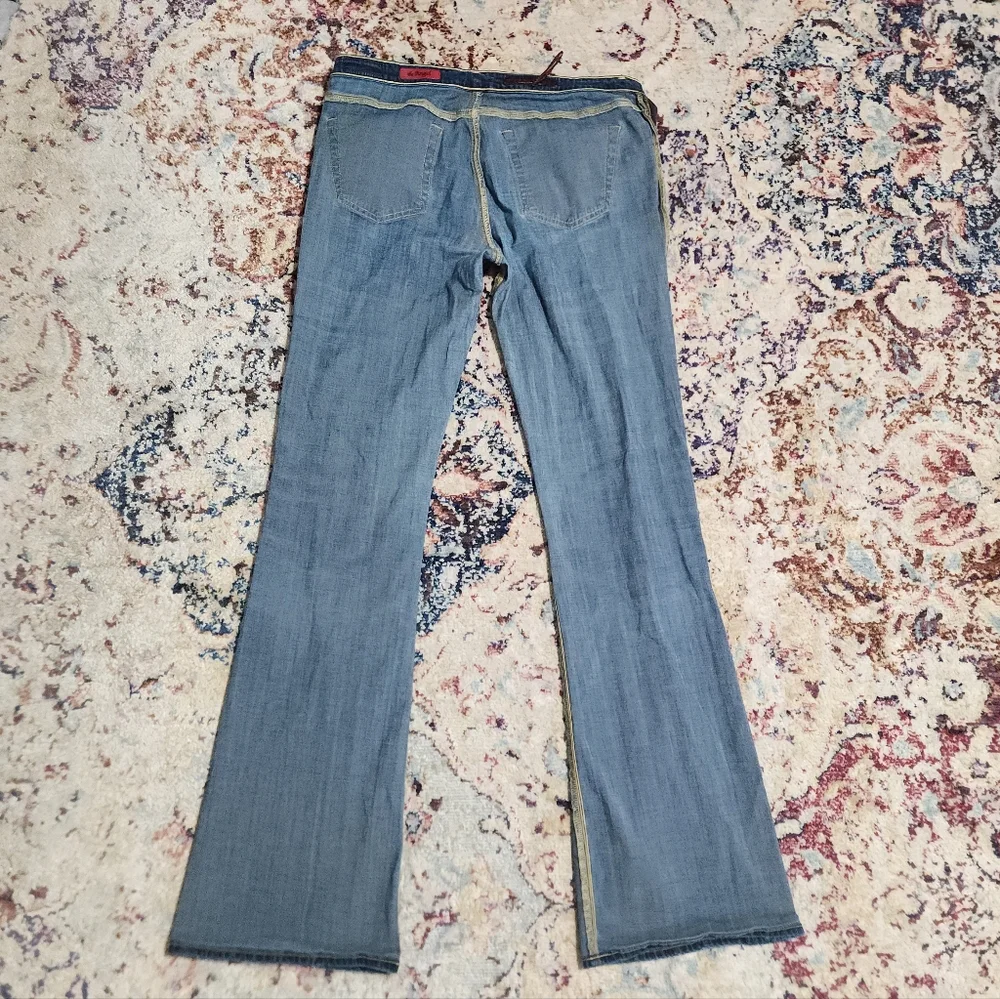 AG ED Adriano Goldschmied Angel Boot Cut Jeans Low Rise Blue Womens Size 31 x 34